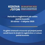 Komisioni Qendrod i Zgjedhjeve (KQZ) ka njoftuar se sot, më 26.