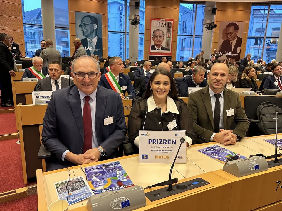 Prizrenu se zvanično dodeljuje 2026. evropski sportski grad u Evropskom parlamentu.