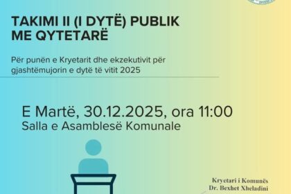 NAPOMENA ZA UZIMANJE II (DUST) JAVNOSTI Sa citetaterima se objavljuje svim građanima opštine Dragaš, grupama int…