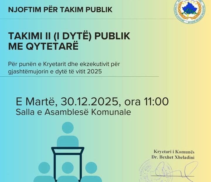NAPOMENA ZA UZIMANJE II (DUST) JAVNOSTI Sa citetaterima se objavljuje svim građanima opštine Dragaš, grupama int…