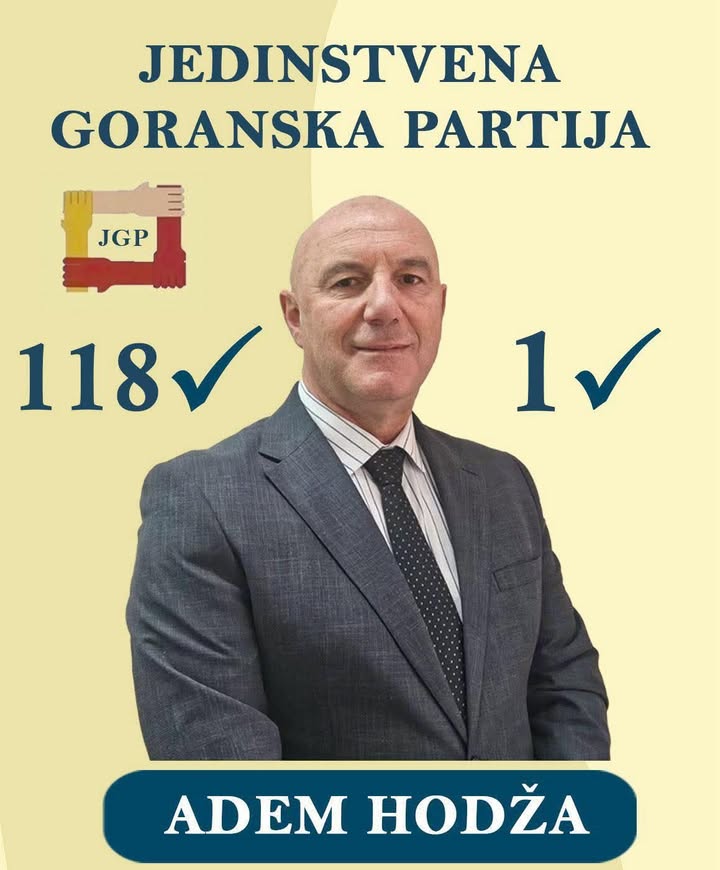 Adem Hod dovoljno je da se kandiduje za zamenika na parlamentarnim izborima 28. decembra, predsednik stranke Džedanvena Goran…