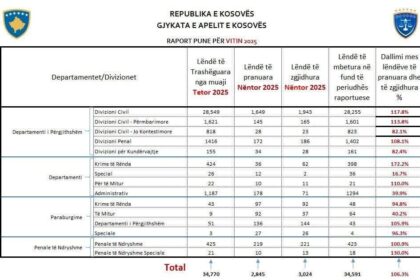 Apelacioni sud objavljuje radni izveštaj za novembar 2025. Apelacioni sud je objavio izveštaj o radu o…