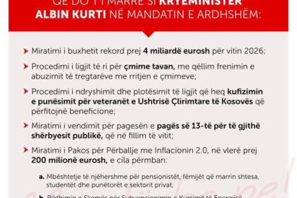 Prvih 5 odluka koje će biti donete kao premijer Albin Kurti u sledećem mandatu.