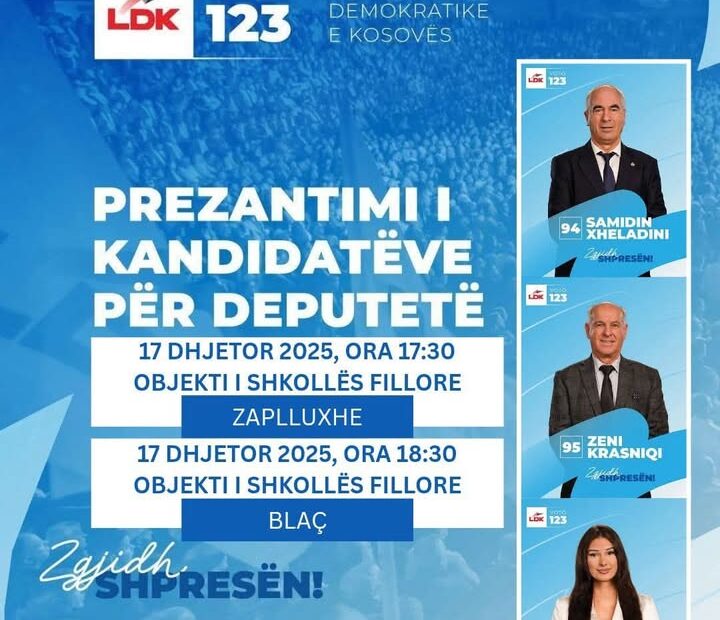 DSK – Ogranak u Dragašu pokreće dnevni red izborne skupštine za 28. decembar ogranak K Demokratske lige…