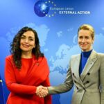 Presidentja Vjosa Osmani: Në Bruksel, e falënderova Përfaqësuesen e Lartë Kaja Kallas për mbështetjen e saj të vazhdu…