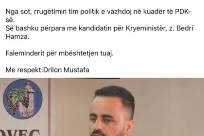 Iznenadno: Bivši poslanik AAK-a prelazi u bivšeg sastavljača PDK i kandidata za skupštinu na nedavnim izborima od strane…