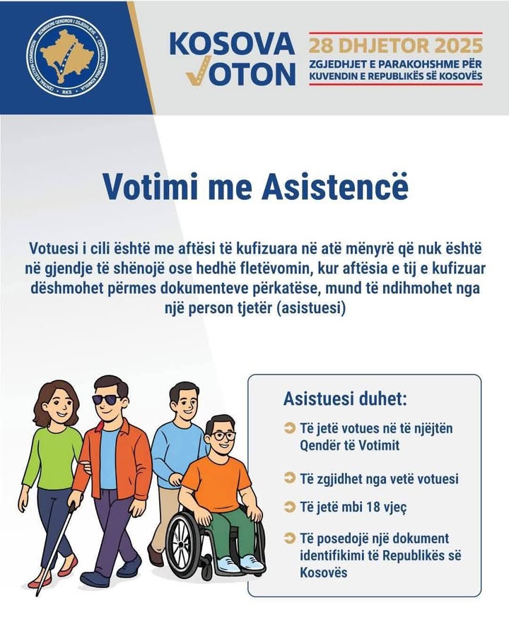 Pomoć glasačima sa posebnim potrebama imaju pravo glasa uz pomoć, prema pravilu CIK-a, n…