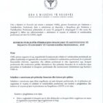 Oda e Mjekëve të Kosovës shpall Konkurs publik për përkrahje financiare të aktiviteteve të veçanta të EVP-së.