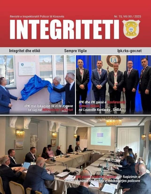 IPK objavljuje sledeći broj časopisa Integrity (IPP) Kosovski policijski inspektorat (IPK) objavio je broj Rada…