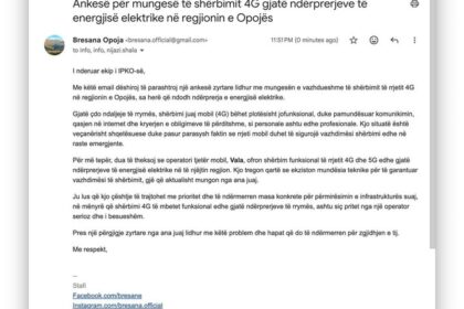 Stanovnici Opoje žale se na odsecanje 4G mreže IPKO tokom nedostatka struje Bresane Page je reagovao pu…