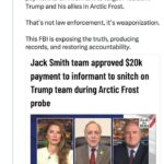 Raportime nga SHBA: FBI publikon dokumente për pagesa të burimeve konfidenciale nga Jack Smith – ngjashmëri të preten…