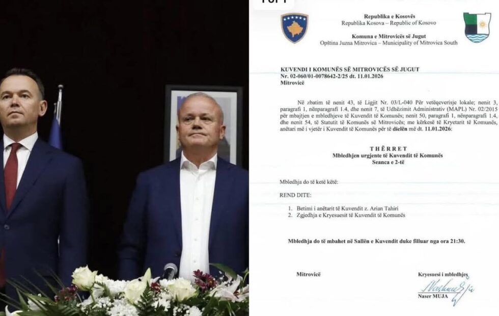 Izveštaj je potvrđen: Zvanično sazvana vanredna sednica Skupštine Južne Mitrovice večeras u 21:30…
