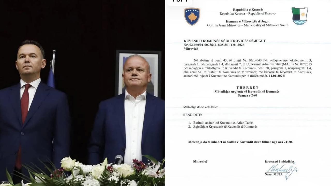 Izveštaj je potvrđen: Zvanično sazvana vanredna sednica Skupštine Južne Mitrovice večeras u 21:30…