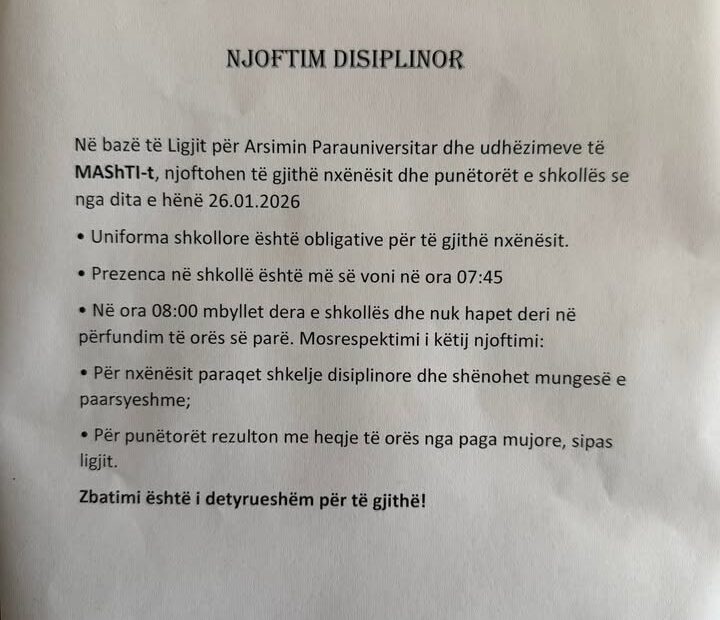 U Belobradu, Sezai Surroi najavljuje disciplinske mere za studente i osoblje iz srednje škole niških škola…