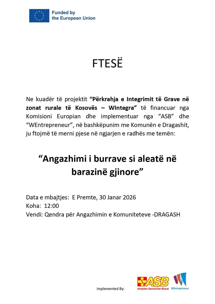 Rasprava o ulozi muškaraca kao saveznika u ravnopravnosti polova u Dragašu Pod odugovlačenjem projekta…