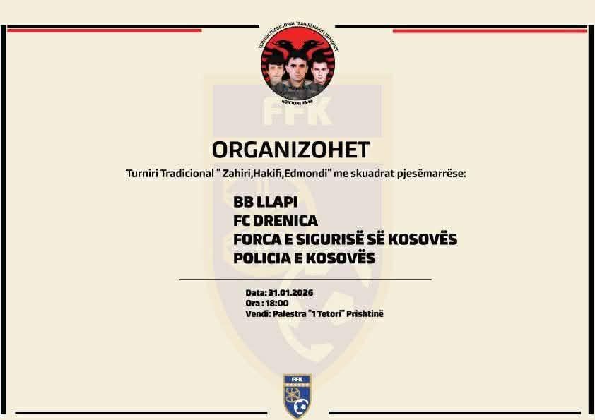 Vikendom će se u subotu 31. januara održati tradicionalni Zahiri, Hakifi, Edmundi, turnir…