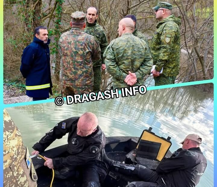 Albanske snage i KSF prate istraživanje reke Met za nestalu osobu albanskih oružanih snaga…