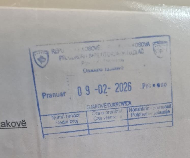 Sejfullah Seyfullah podnosi zahtev tužiocu Gjakova za istragu broja glasova u Rahovec Seyfullah…