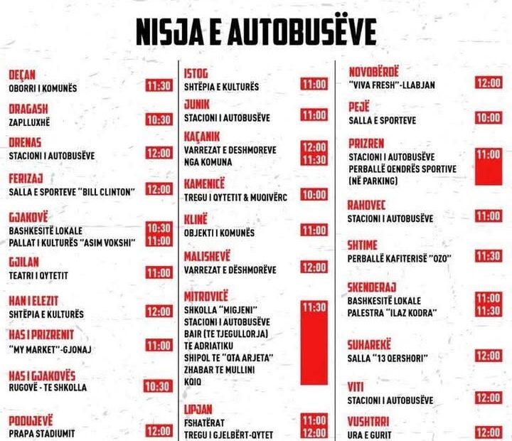 Raspored lansiranja autobusa se izdaje za martovsku Pravdu, a ne politiku 17. februara, Organizacija slobode ima ime…