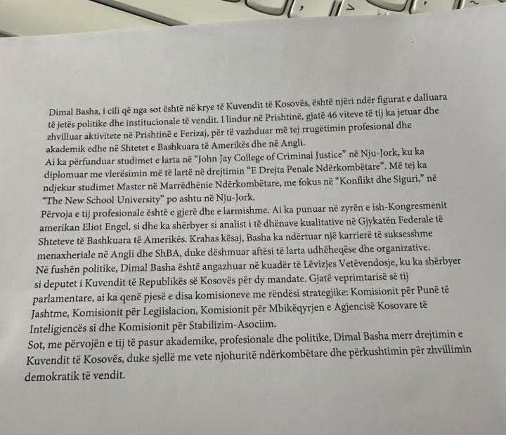 Ovo je tekst za Dimala Bašu koji je novinar RTK odbio da pročita i odbaci – Dragaš Info