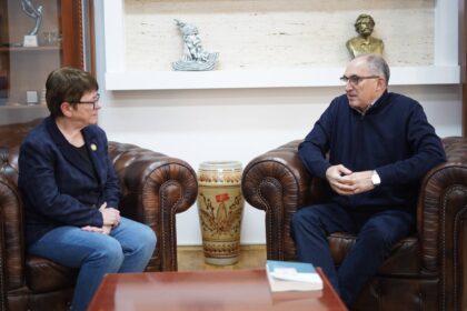 Totaj pret në takim drejtuesen e Rrjetit të Grave të Kosovës, diskutohet për luftimin e dhunës në familje