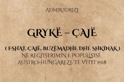 PUBLIKOHET MATERIALI HISTORIK PËR GRYKË-ÇAJËN NGA REGJISTRIMI I VITIT 1918