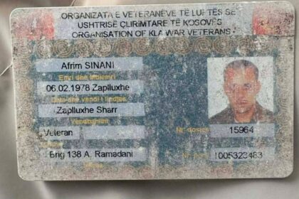 Ndahet nga jeta Afrim Sinani, veterani i UÇK-së nga Zaplluxha e Dragashit
