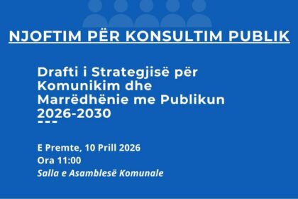 Komuna e Dragashit hap konsultimin publik për Strategjinë e Komunikimit 2026–2030