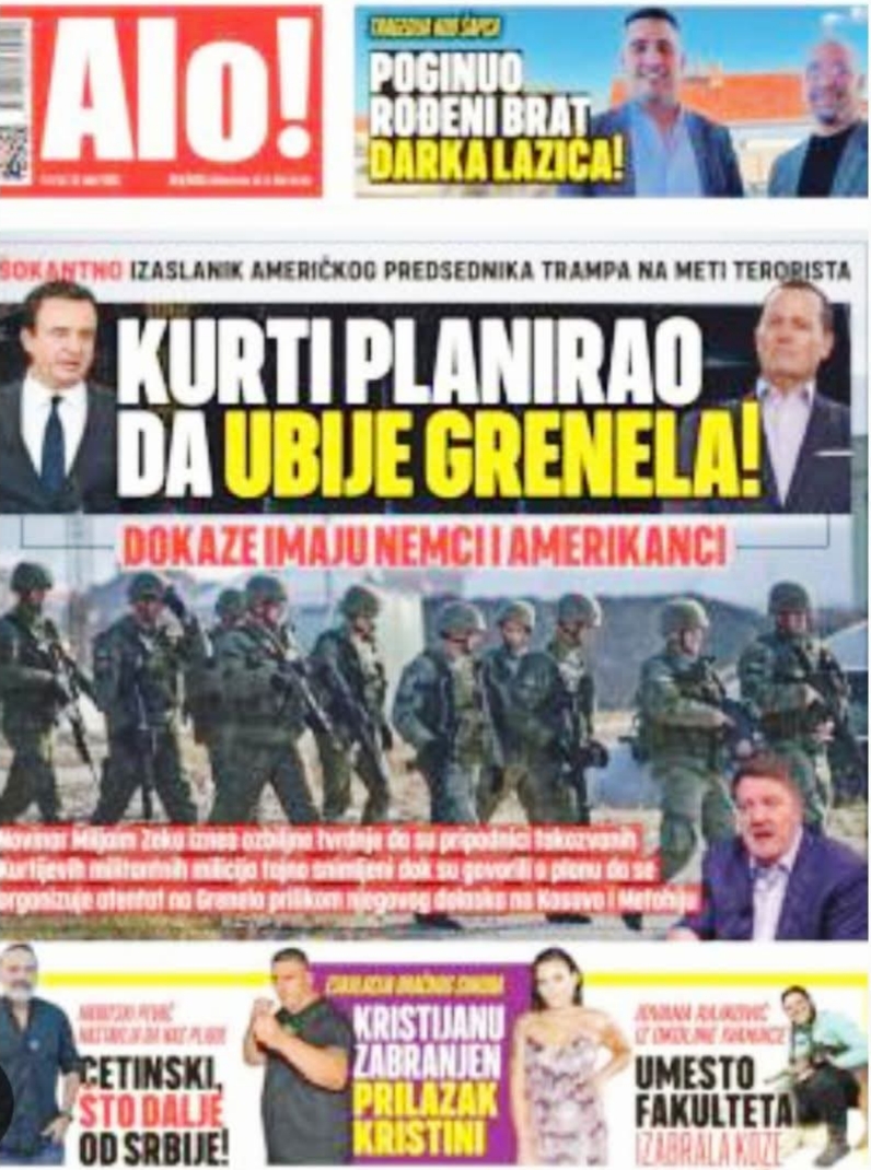 List „Alo“ iznosi optužbe protiv premijera Kosova o navodnom planu protiv Richarda Grenell