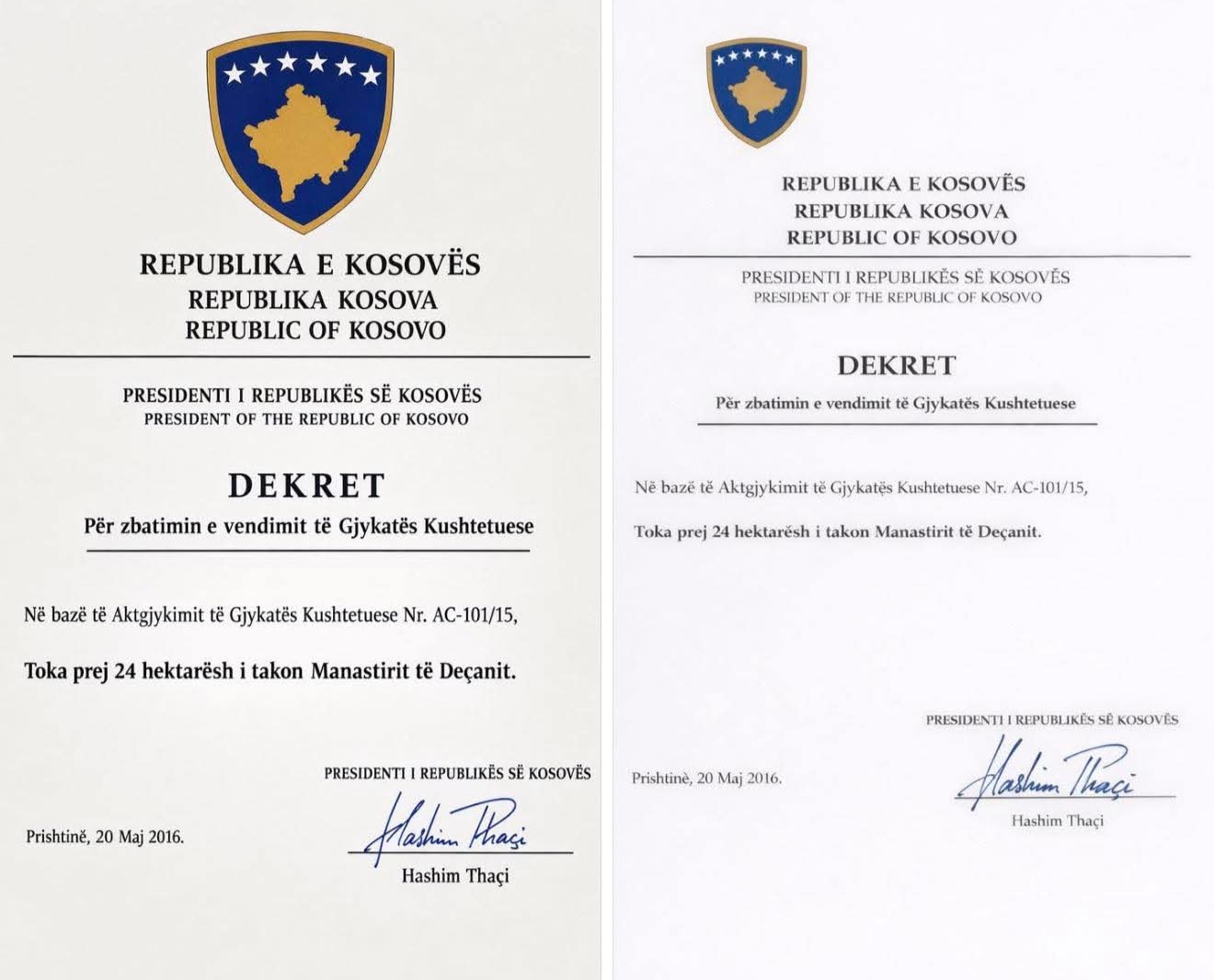 Skandaloze: Dokumente të falsifikuara me inteligjencë artificiale në emër të Hashim Thaçit