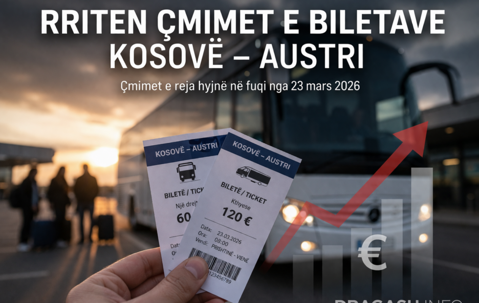 Rriten çmimet e biletave Kosovë – Austri
