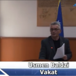 Usmen Baldzi iz Koalicije Vakat tokom obraćanja na sednici SO Draga&scaron;